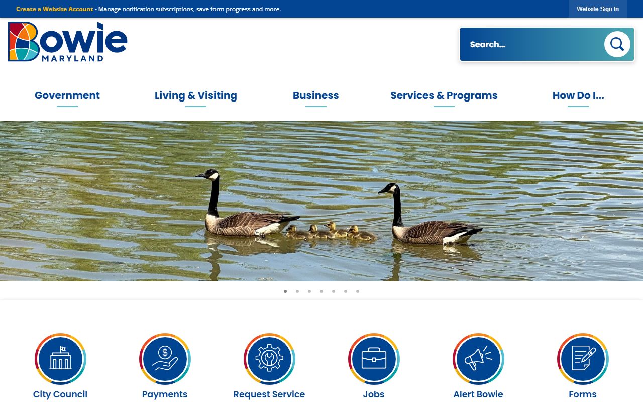 Bowie phone directory city homepage for government contacts