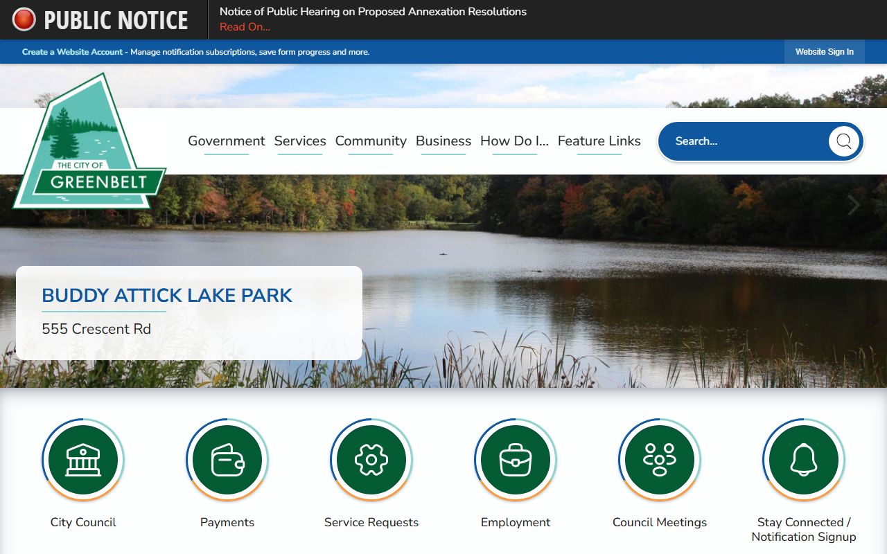 Greenbelt phone directory city homepage for government contacts
