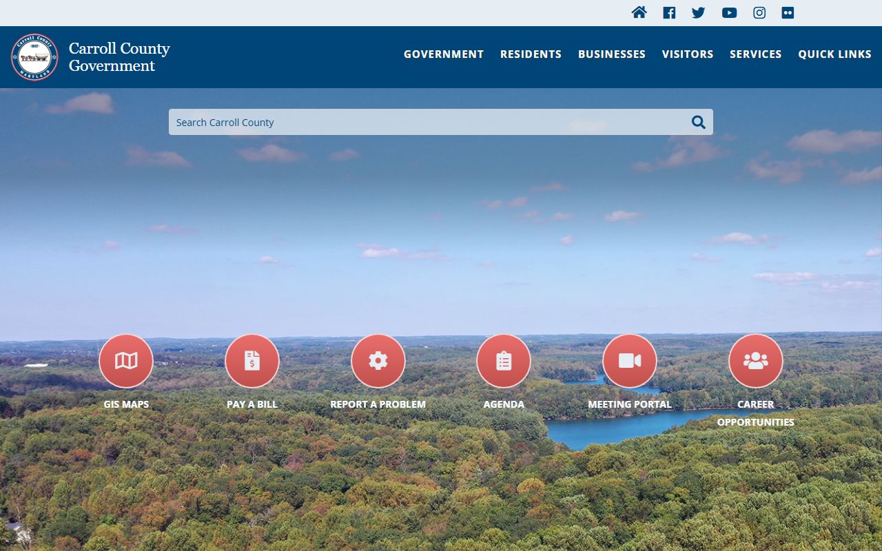 Carroll County Sheriff phone directory homepage