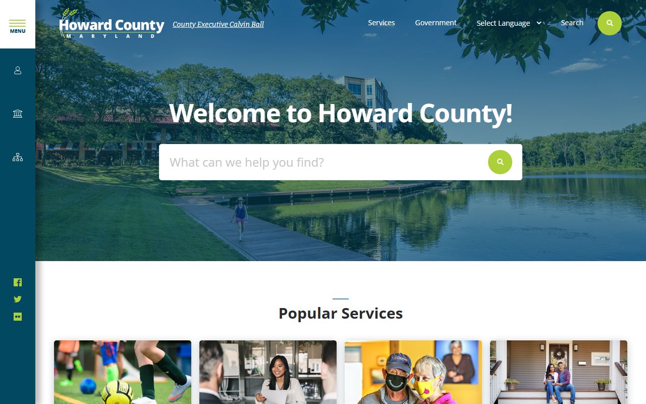 Howard County government homepage phone directory